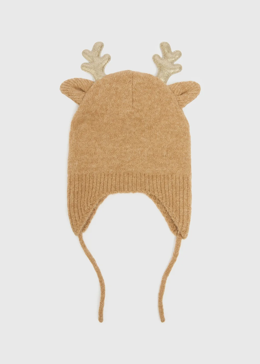 Baby Brown Reindeer Hat (Newborn-24mths) - Age 0 - 3 Months Image 1