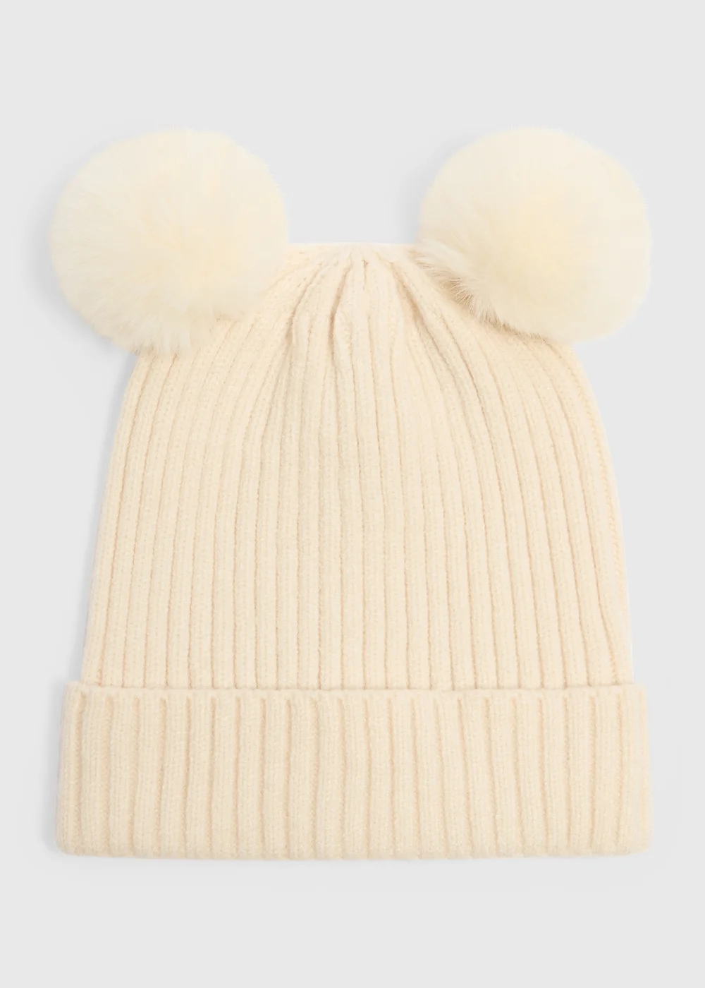 Girls Oatmeal Pom Beanie (3-13yrs) - Age 7-10 Years Image 1