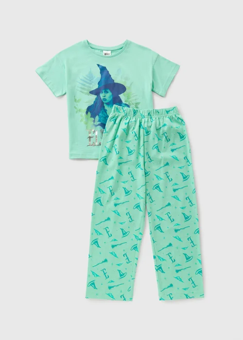Girls Navy Wicked Elphaba Pyjama Set (7-13yrs) - Age 8 Years Image 1