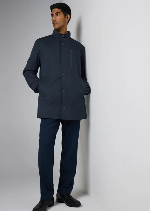 Taylor & Wright Navy Funnel Showerproof Coat - XS Image 2