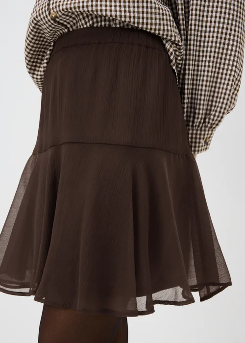 Brown Mini Tiered Skirt - Size 10 Image 1