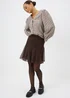 Brown Mini Tiered Skirt - Size 10 Image 2