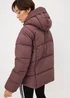 Papaya Petite Burgundy Padded Coat - M Image 3
