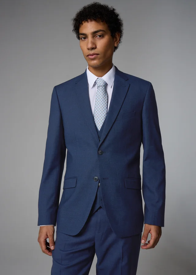Taylor & Wright Willowby Blue Black Slim Suit Jacket