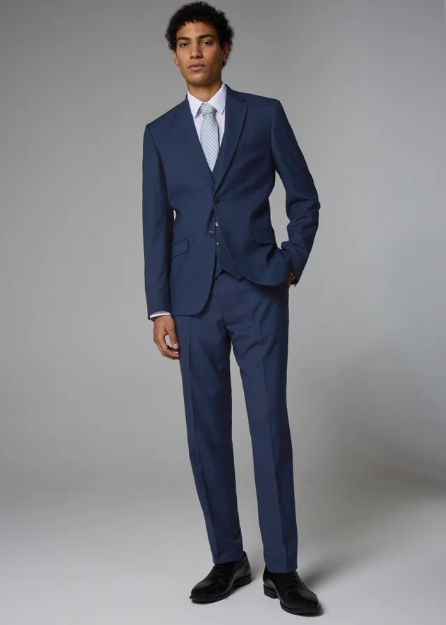 Taylor & Wright Willowby Blue Black Slim Suit Jacket