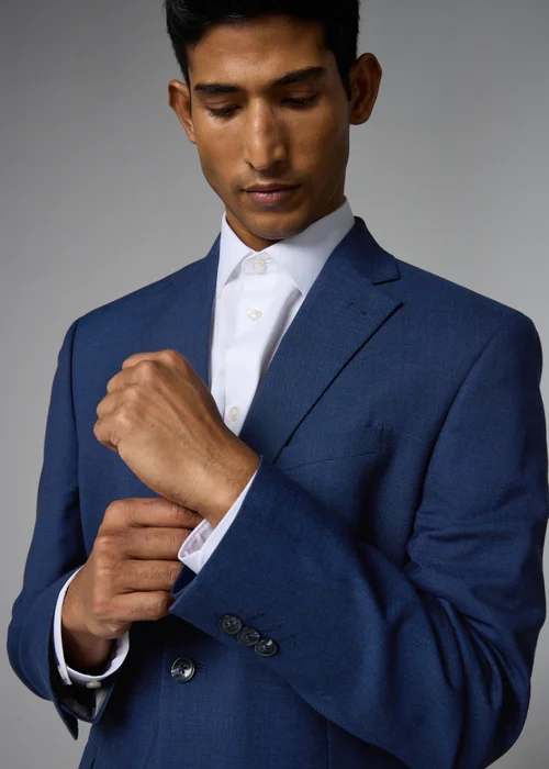 Taylor & Wright Willowby Blue Black Regular Suit Jacket - 50 Chest Short Image 3