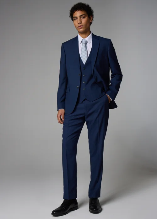 Taylor & Wright Willowby Blue Black Slim Suit Trouser - 26 Waist 29 Leg Image 2