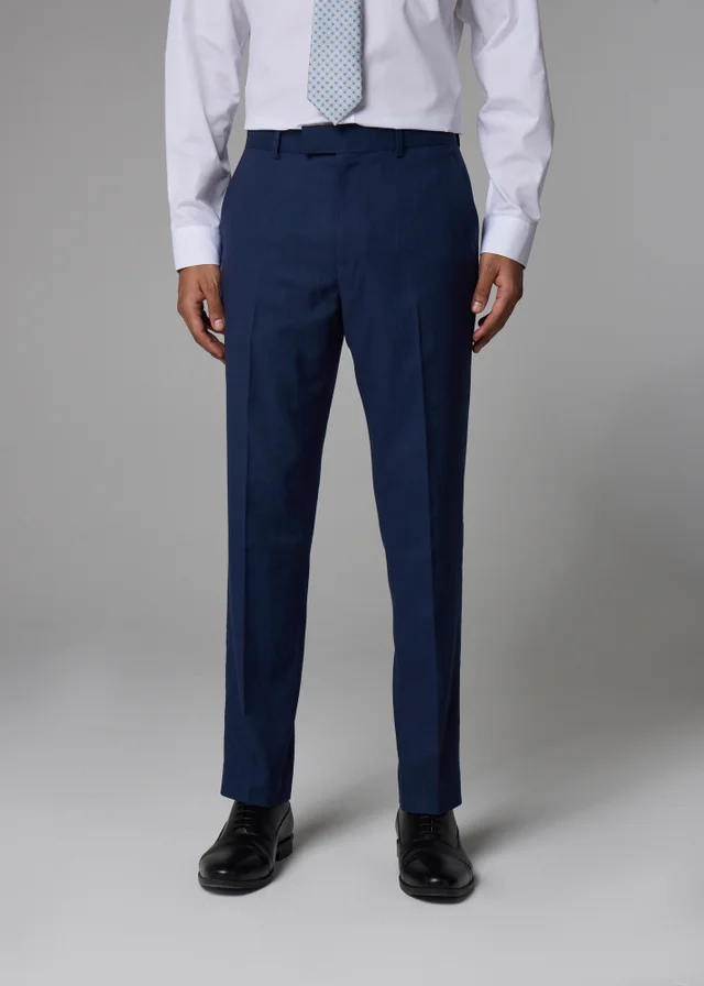 Taylor & Wright Willowby Blue Black Slim Suit Trouser