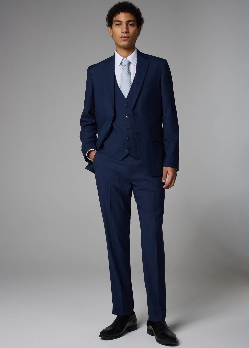 Taylor & Wright Willowby Blue Black Suit Waistcoat - Small Image 2