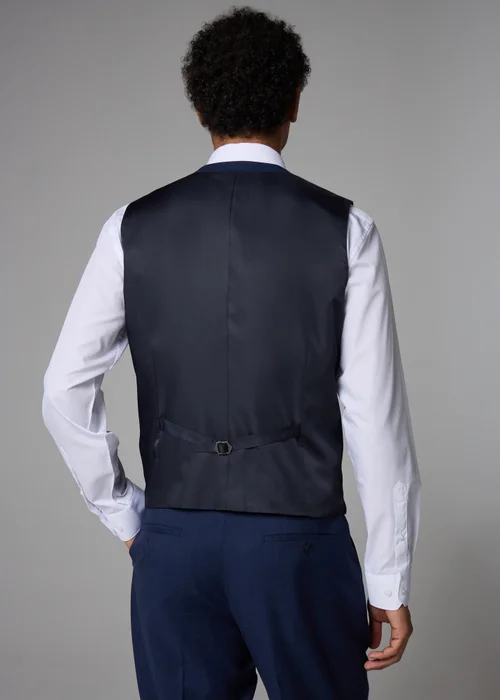 Taylor & Wright Willowby Blue Black Suit Waistcoat - Small Image 4