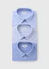 Taylor & Wright 3 Pack Blue Check Easy Care Regular Fit Shirts - 14.5 Collar Image 1