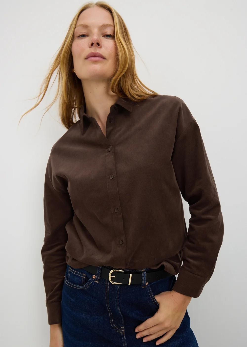 Brown Cord Shirt - Size 22 Image 2