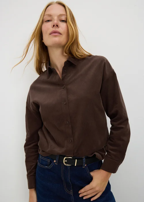 Brown Cord Shirt - Size 22 Image 2