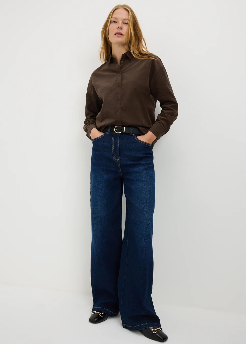 Brown Cord Shirt - Size 22 Image 1