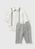 Baby Grey Smart Polo & Trouser Set (Newborn-23mths) - Age 0 - 3 Months Image 1