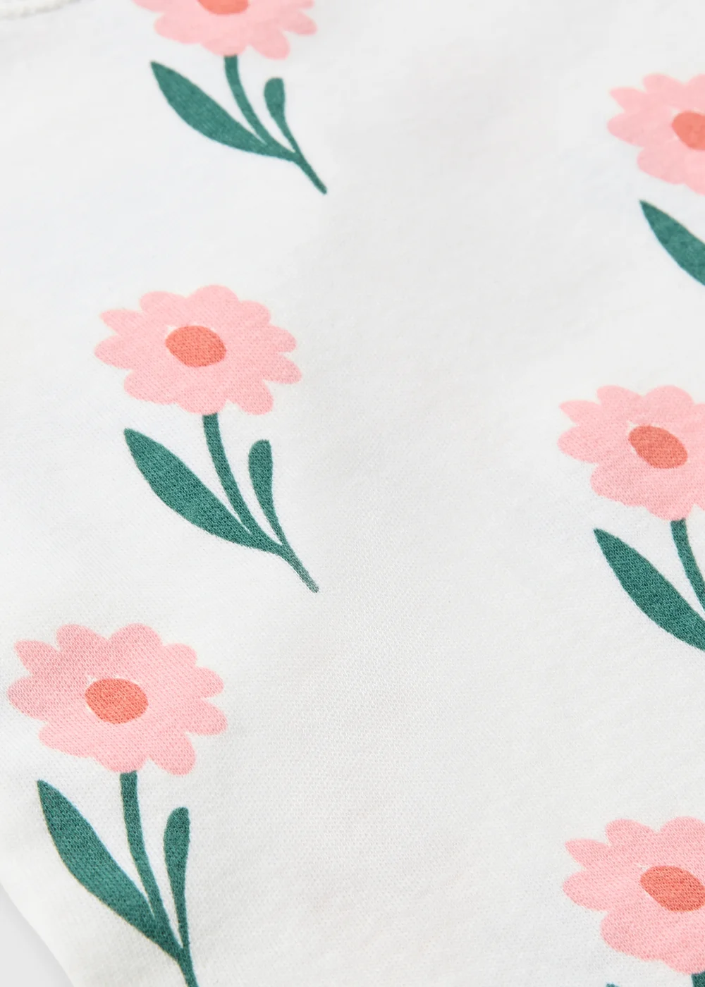 5 Pack Baby White Flower Bodysuits (Newborn-36mths) - Age 6 - 9 Months Image 2