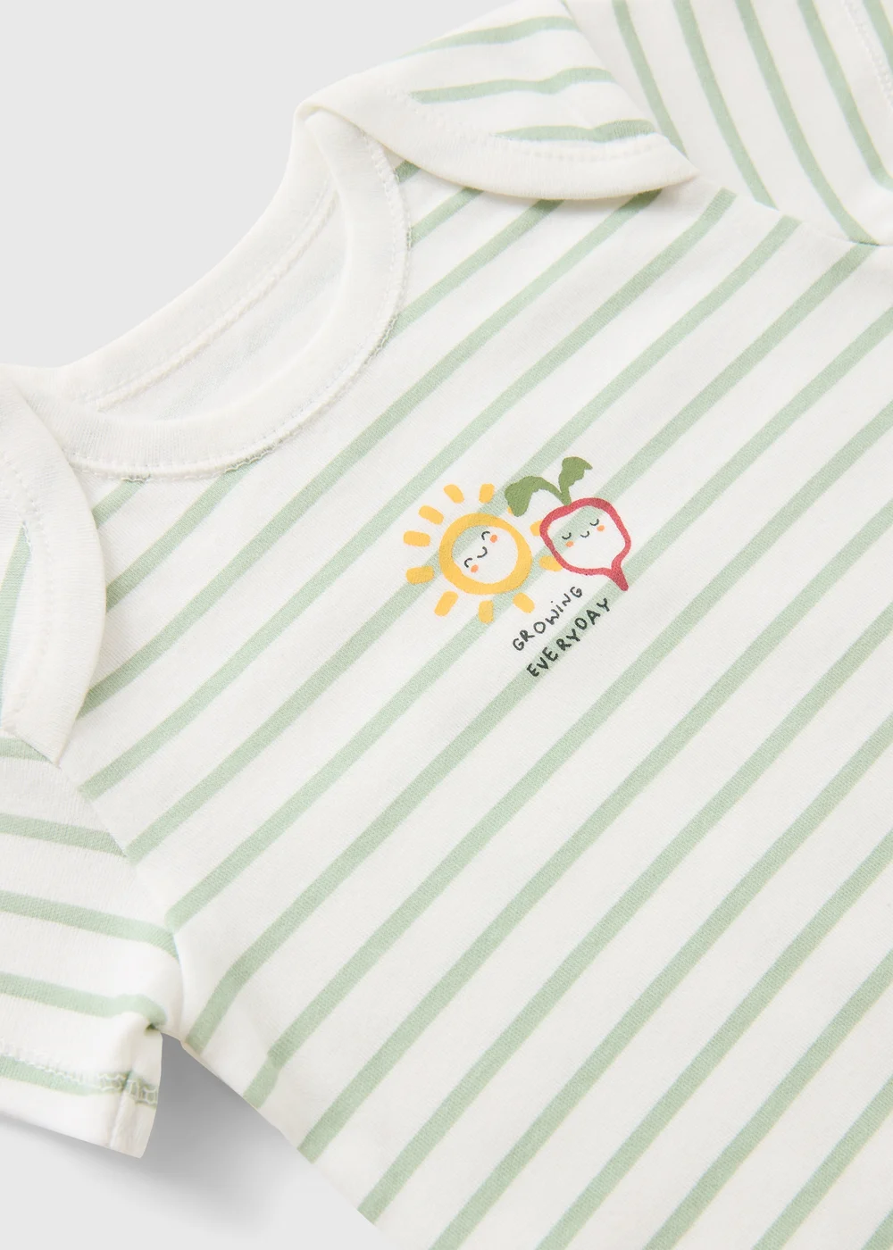 5 Pack Baby Multicolour Vegetable Bodysuits (Newborn-36mths) - First Size Image 2