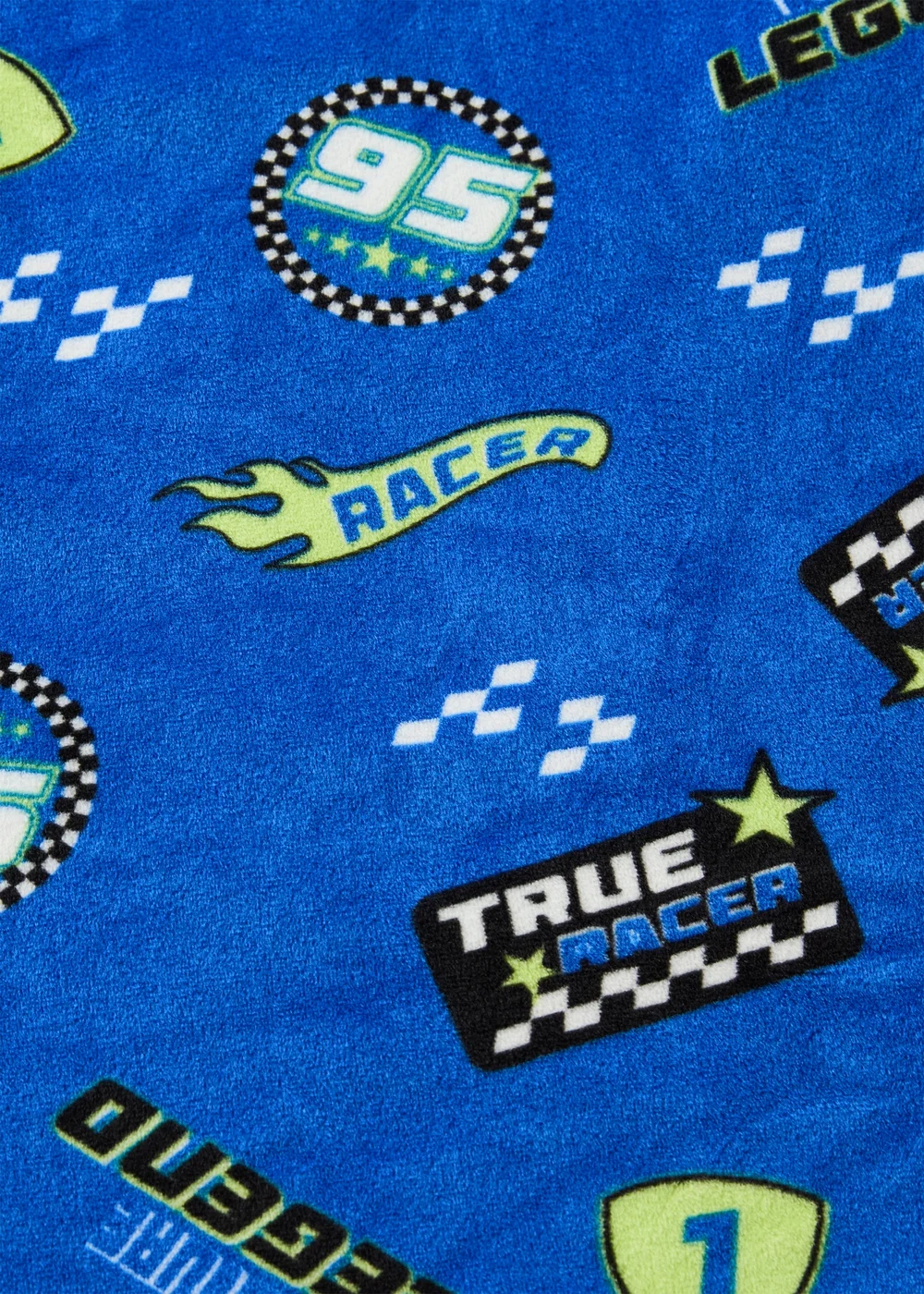 Boys Blue Motorsport Fleece Pyjama Set (7-13yrs) - Age 11 Years Image 2