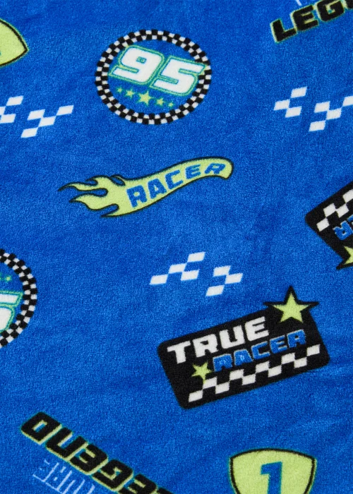 Boys Blue Motorsport Fleece Pyjama Set (7-13yrs) - Age 11 Years Image 2