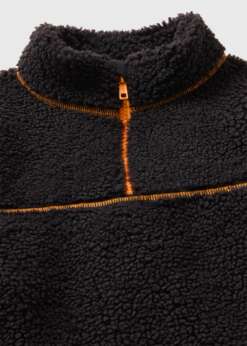 Boys Black Fleece Zip Top & Jogging Bottom Set (4-13yrs) - Age 9 Years Image 2