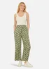 Yumi Green Geo Print Relaxed Fit Trousers - 12 Image 1