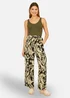 Yumi Black Fern Print Relaxed Fit Trousers - 18 Image 1