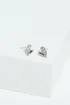 Jon Richard Silver Plated Cubic Zirconia Heart Stud Earrings - One Size Image 3