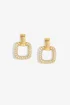 Jon Richard Gold Plated Micro Pave Door Knocker Earrings - One Size Image 1