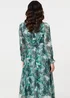 Izabel London Green Animal Print Semi Sheer Maxi Dress - 16 Image 4