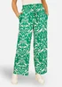 Yumi Green Ikat Print Relaxed Fit Trousers - 14 Image 2