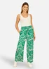 Yumi Green Ikat Print Relaxed Fit Trousers - 14 Image 1