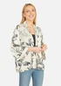 Yumi Ivory Abstract Floral Print Kimono - 14 Image 2