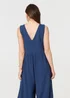Izabel London Indigo Relaxed Sleeveless Wide Crop Jumpsuit - 8 Image 4