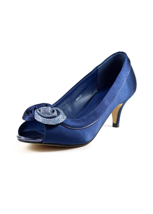 Lunar Navy Ripley Satin Courts - Size 7 Image 4