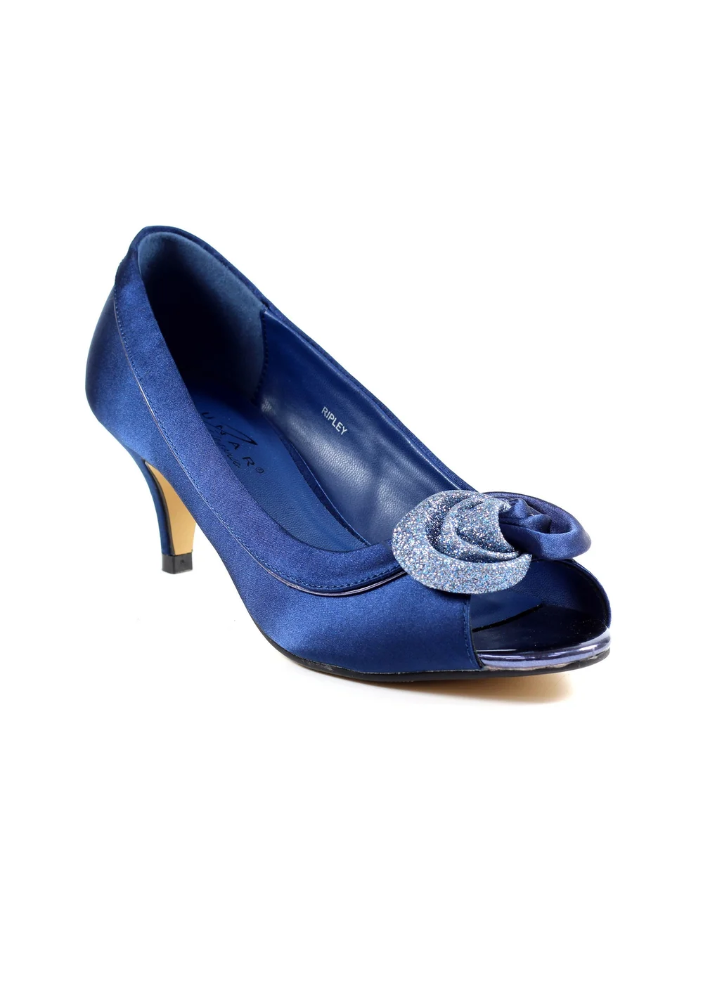 Lunar Navy Ripley Satin Courts - Size 7 Image 2