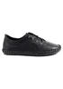 Lunar Black/ Black St Ives Leather Plimsoll - Size 7 Image 2