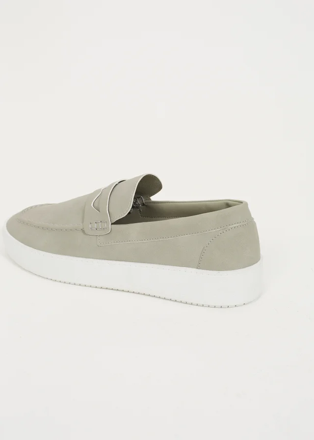 Brave Soul Grey Faux Suede Loafers