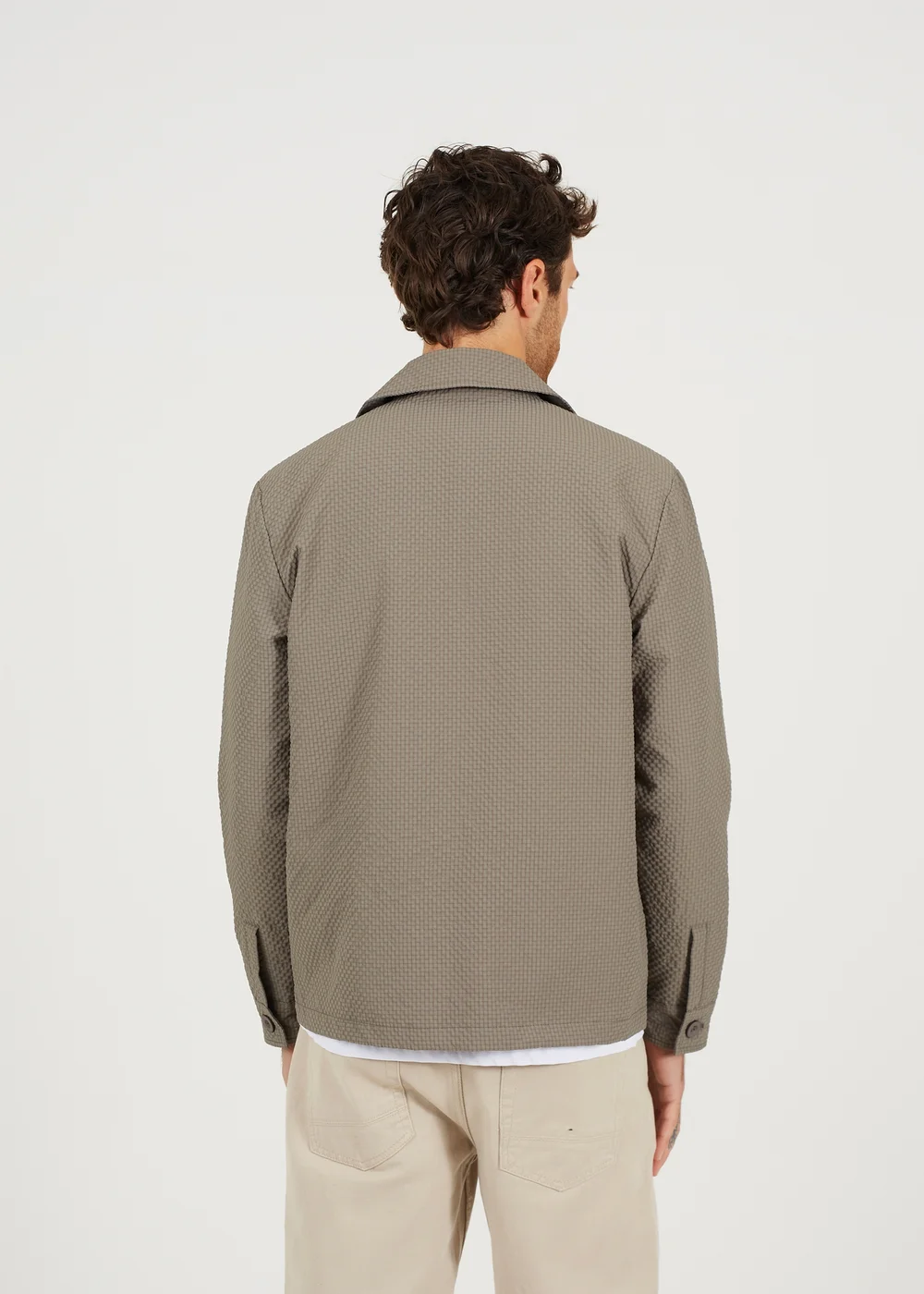 Brave Soul Green Seersucker Shacket - S Image 2