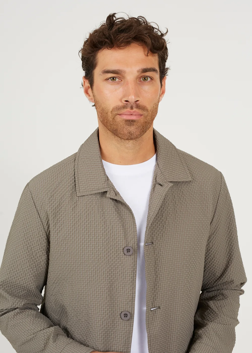 Brave Soul Green Seersucker Shacket - S Image 3