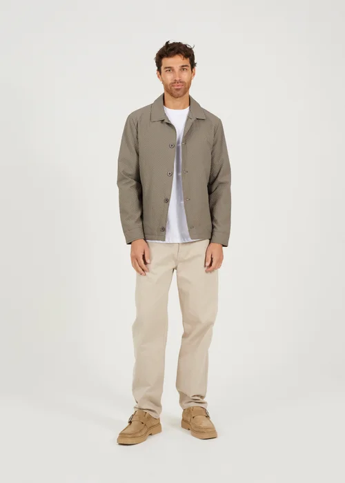 Brave Soul Green Seersucker Shacket - S Image 4