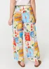 Izabel London Orange Riviera Print Wide Leg Trousers - 14 Image 3