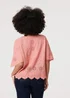 Izabel London Pink Broderie Anglaise Angel Sleeve Blouse - S/M Image 2