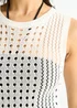 Gini London White Crochet Knit Bodycon Midi Dress - Size 12 Image 3
