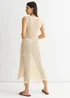 Gini London Beige Crochet Knit Bodycon Midi Dress - 12 Image 2