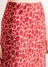 Gini London Red Floral Lace Trim Bias Midi Skirt - Size 8 Image 2