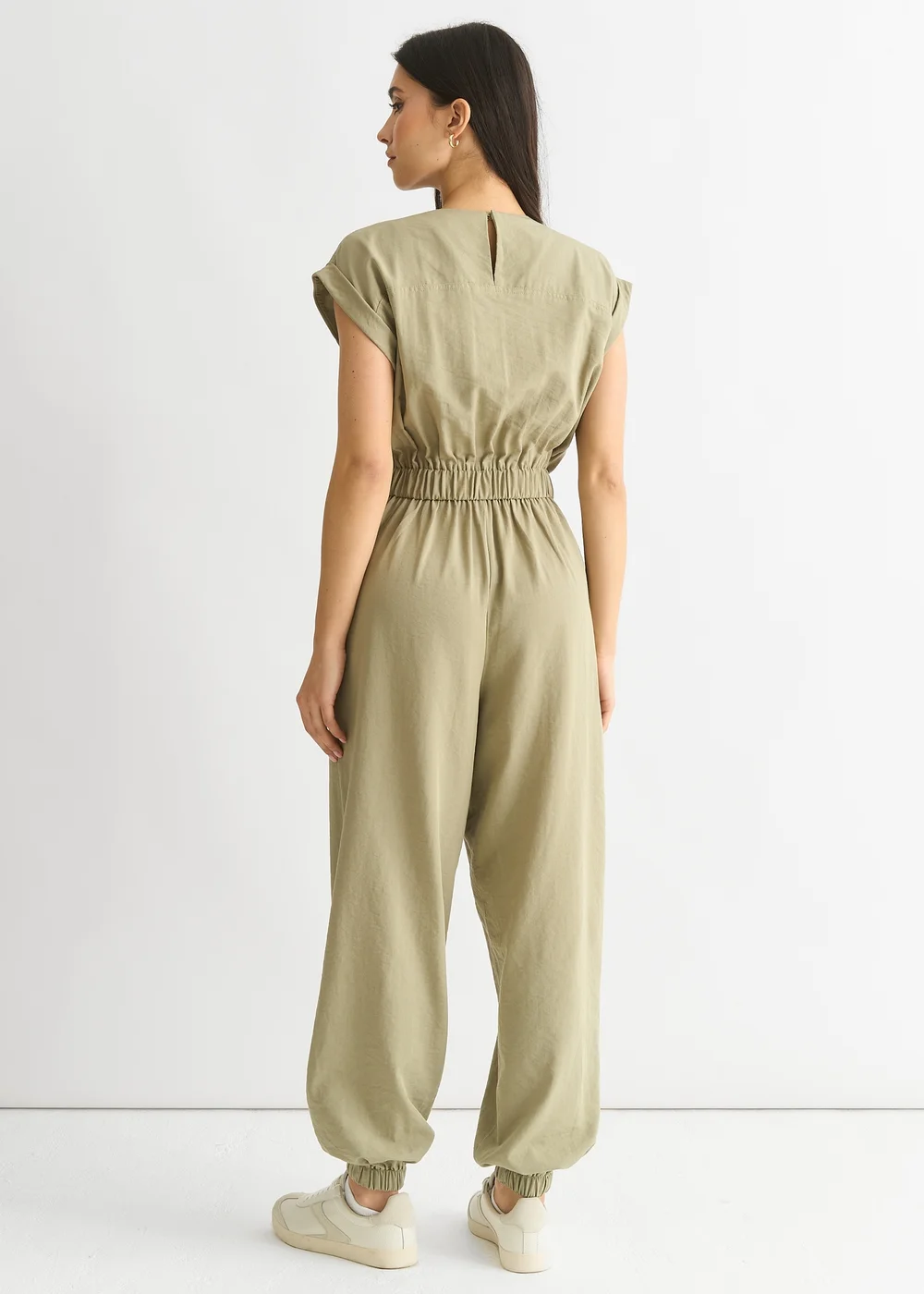 Gini London Sage Green Wrap Belted Utility Jumpsuit - 10 Image 2