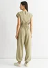 Gini London Sage Green Wrap Belted Utility Jumpsuit - 10 Image 2