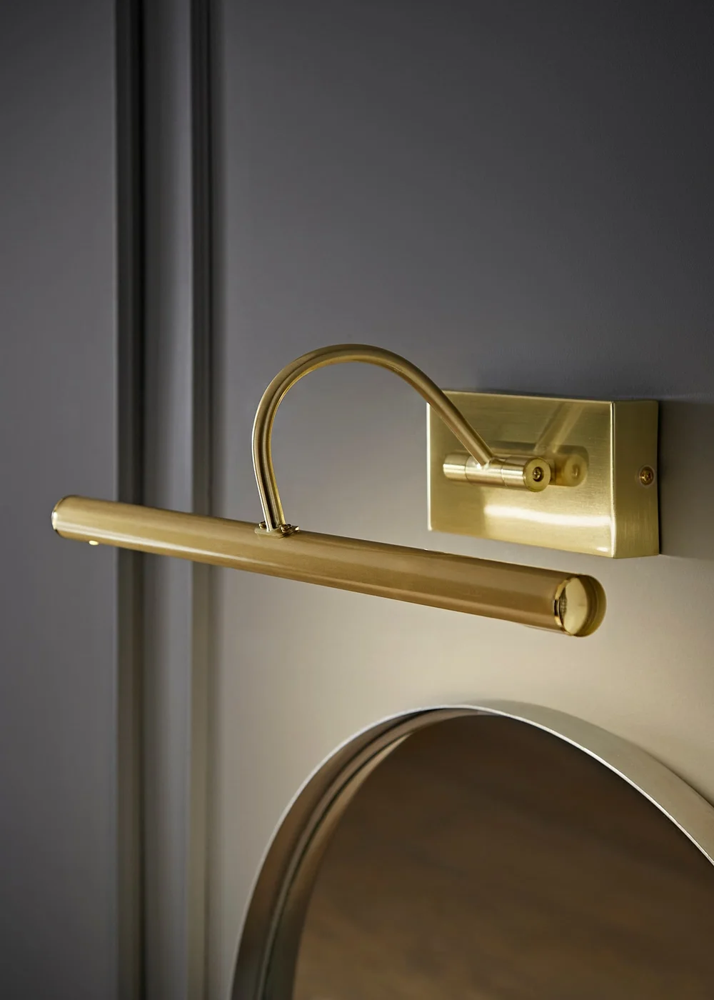 ValueLights Alana Brushed Gold Wall Light Integrated LED (20cm x 11cm x 46.5cm) - One Size Image 1
