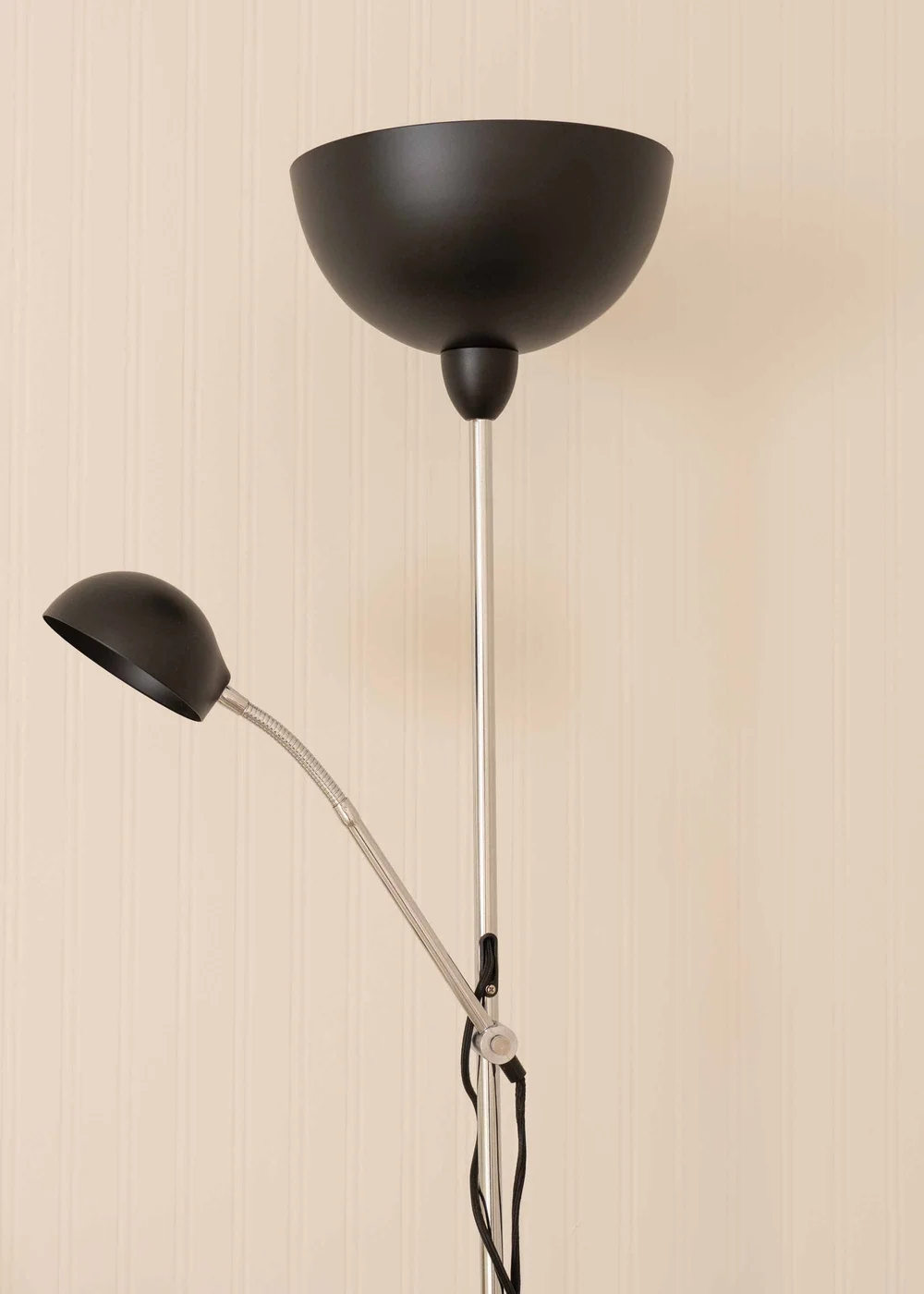 ValueLights Orion Matte Black Floor Lamp with White Shade - One Size Image 2
