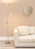ValueLights Beata Dimmable Brushed Silver Floor Lamp - One Size Image 1
